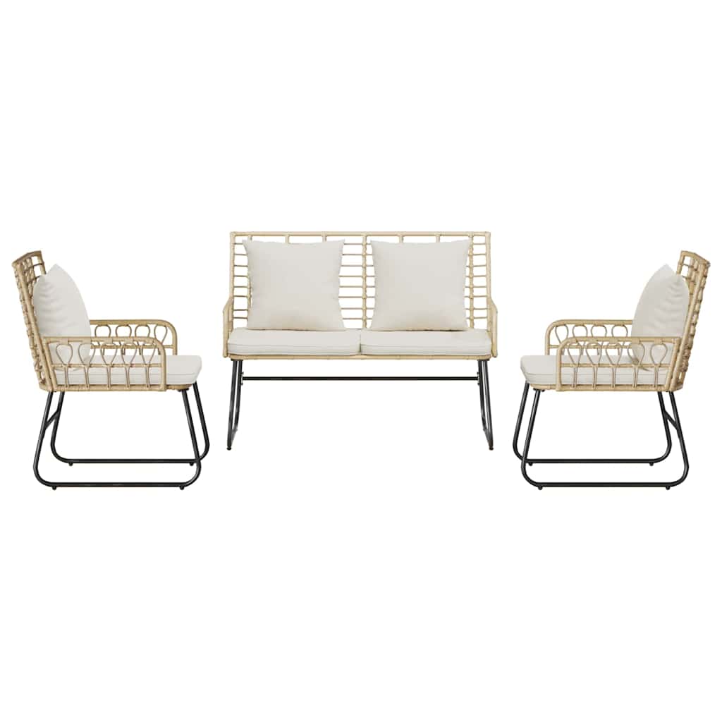 Tuin Eetset met kussen 3 pcs Zwart, Antraciet 113 x 69 x 83 cm