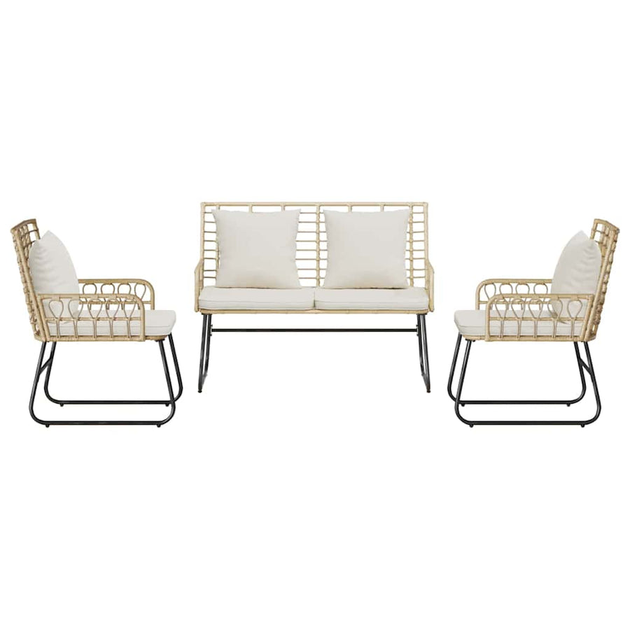 Tuin Eetset met kussen 3 pcs Zwart, Antraciet 113 x 69 x 83 cm