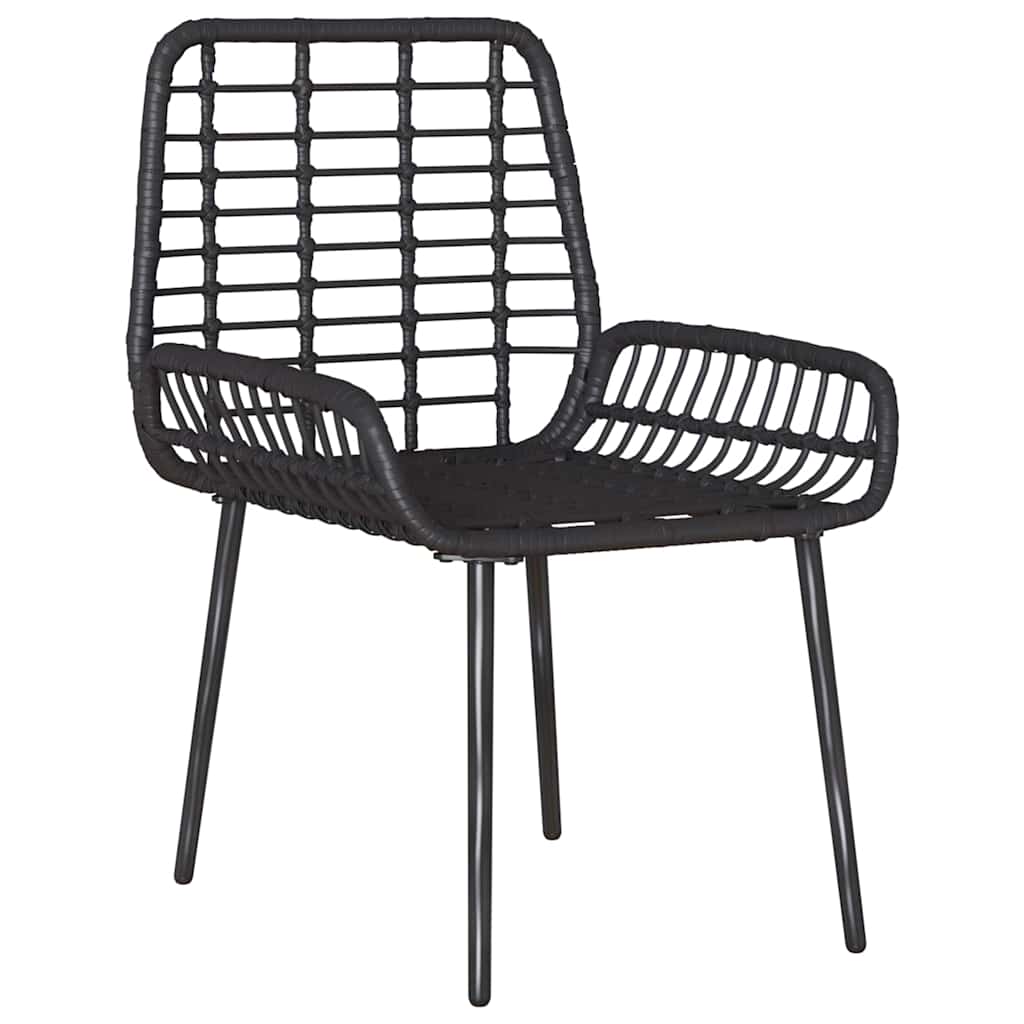 Tuin Eetset met kussen 3 pcs Zwart, Antraciet 35 x 35 x 45 cm