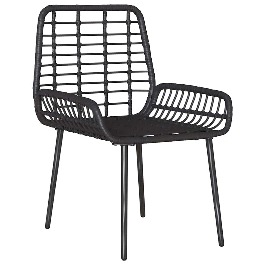 Tuin Eetset met kussen 3 pcs Zwart, Antraciet 35 x 35 x 45 cm