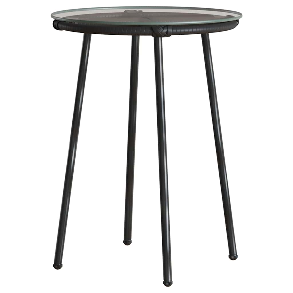 Tuin Eetset met kussen 3 pcs Zwart, Antraciet 35 x 35 x 45 cm