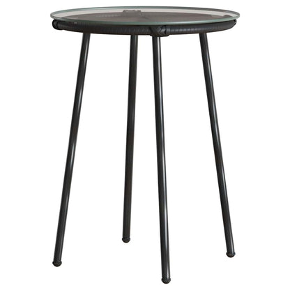 Tuin Eetset met kussen 3 pcs Zwart, Antraciet 35 x 35 x 45 cm
