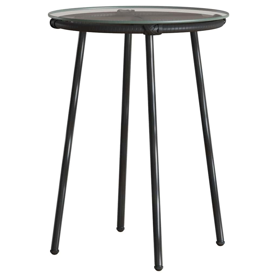 Tuin Eetset met kussen 3 pcs Zwart, Antraciet 35 x 35 x 45 cm