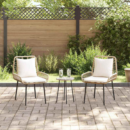 Tuin Eetset 3 pcs Bruin, Zwart, Crème 35 x 35 x 45 cm