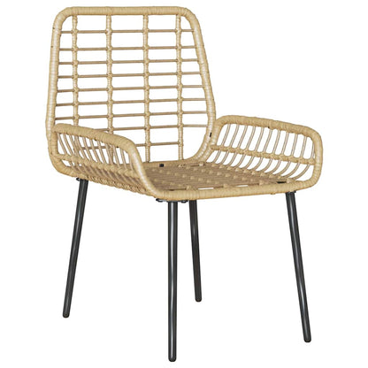 Tuin Eetset 3 pcs Bruin, Zwart, Crème 35 x 35 x 45 cm