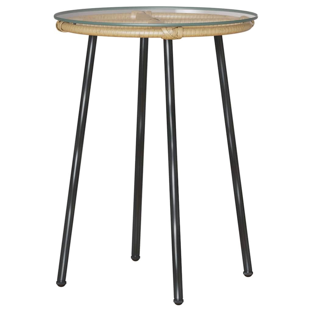 Tuin Eetset 3 pcs Bruin, Zwart, Crème 35 x 35 x 45 cm