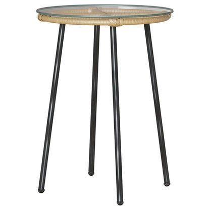 Tuin Eetset 3 pcs Bruin, Zwart, Crème 35 x 35 x 45 cm