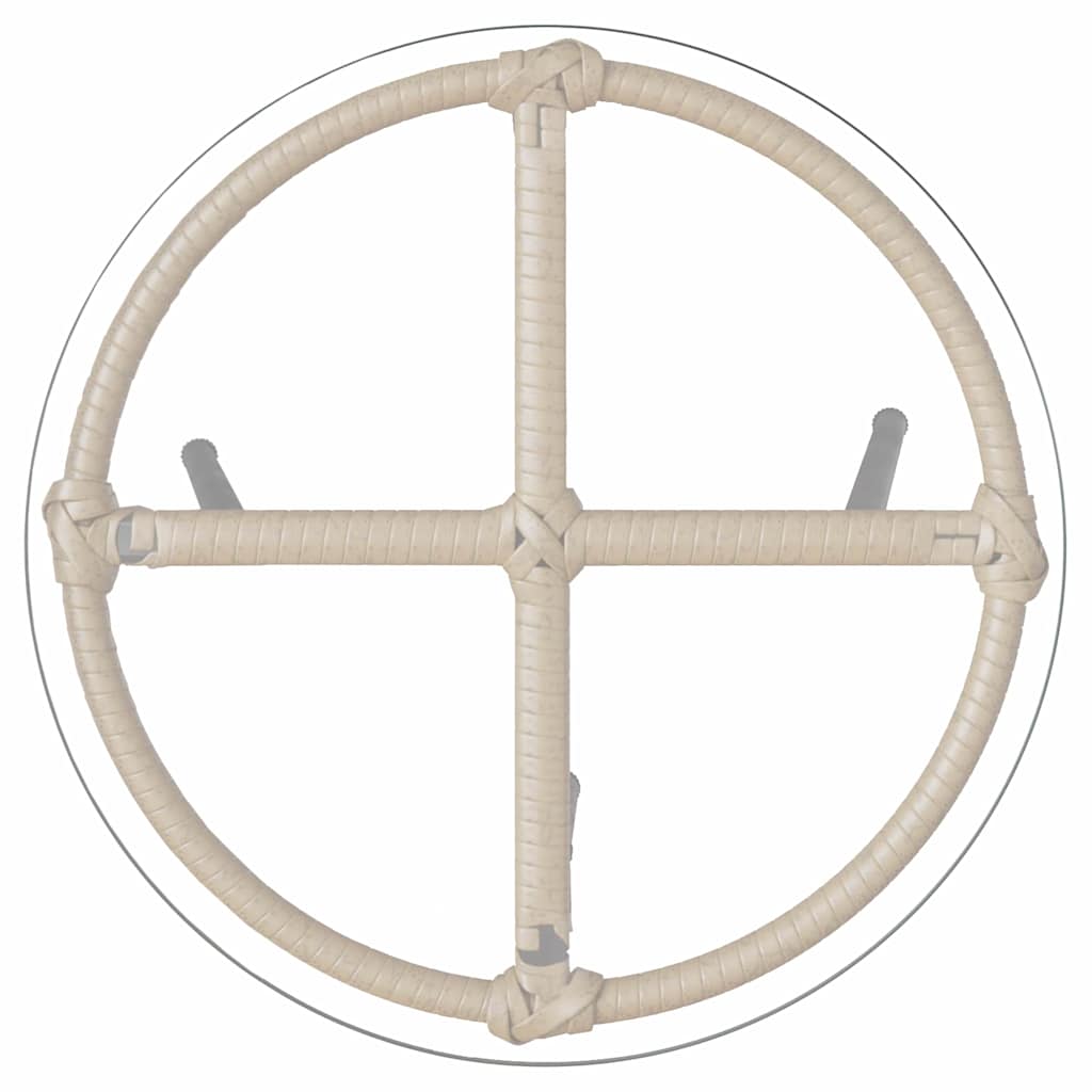 Tuin Eetset 3 pcs Bruin, Zwart, Crème 35 x 35 x 45 cm