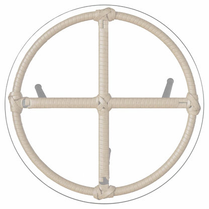 Tuin Eetset 3 pcs Bruin, Zwart, Crème 35 x 35 x 45 cm