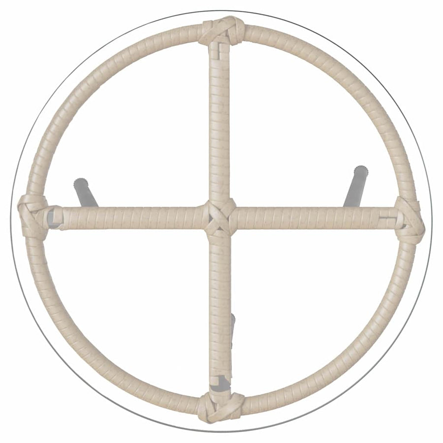 Tuin Eetset 3 pcs Bruin, Zwart, Crème 35 x 35 x 45 cm