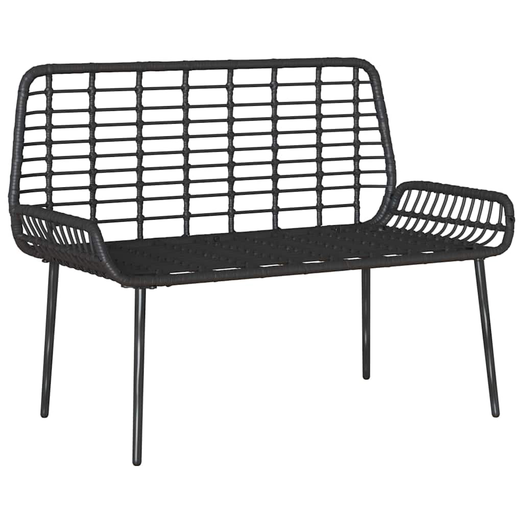 Tuinbank Zwart, Antraciet 109 x 63 x 83 cm Poly riet, staal
