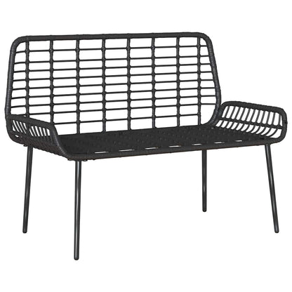Tuinbank Zwart, Antraciet 109 x 63 x 83 cm Poly riet, staal