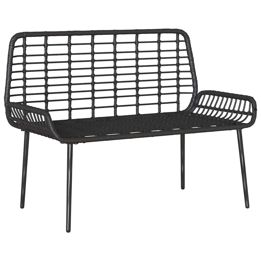 Tuinbank Zwart, Antraciet 109 x 63 x 83 cm Poly riet, staal