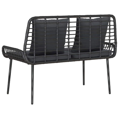 Tuinbank Zwart, Antraciet 109 x 63 x 83 cm Poly riet, staal
