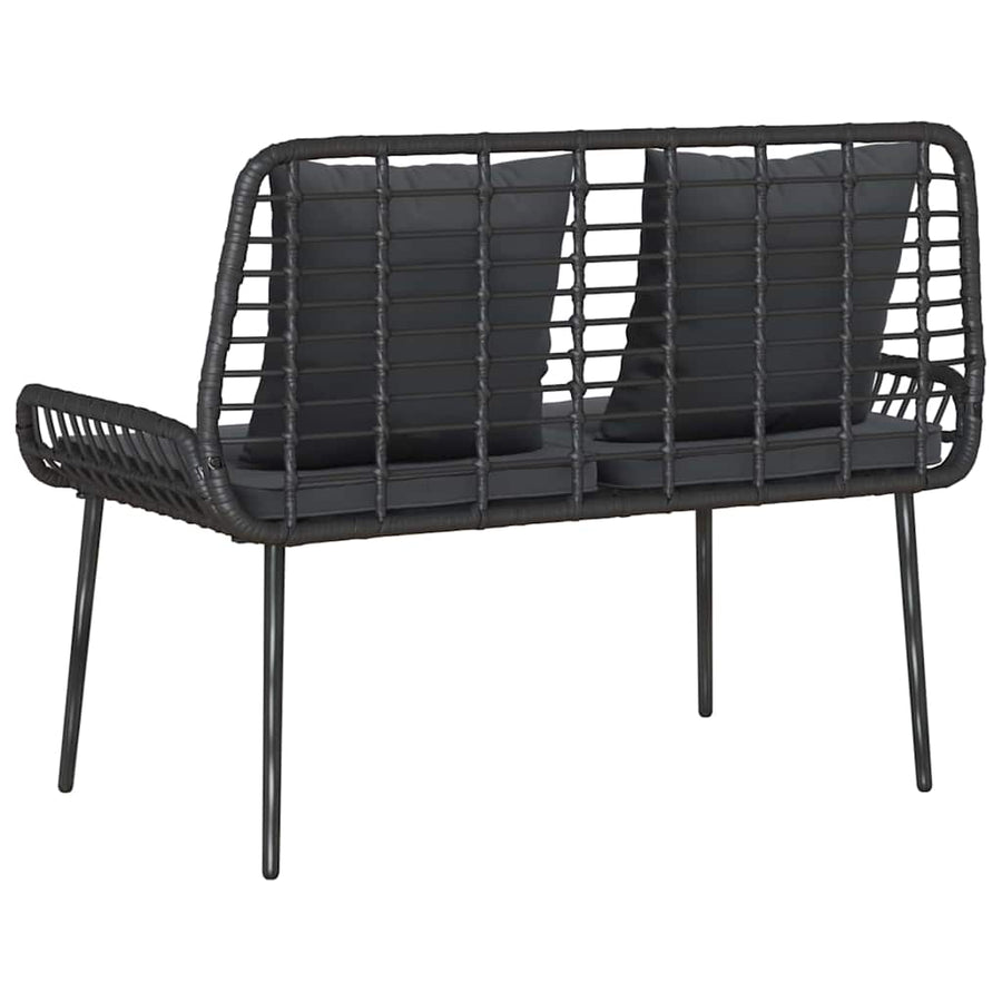 Tuinbank Zwart, Antraciet 109 x 63 x 83 cm Poly riet, staal