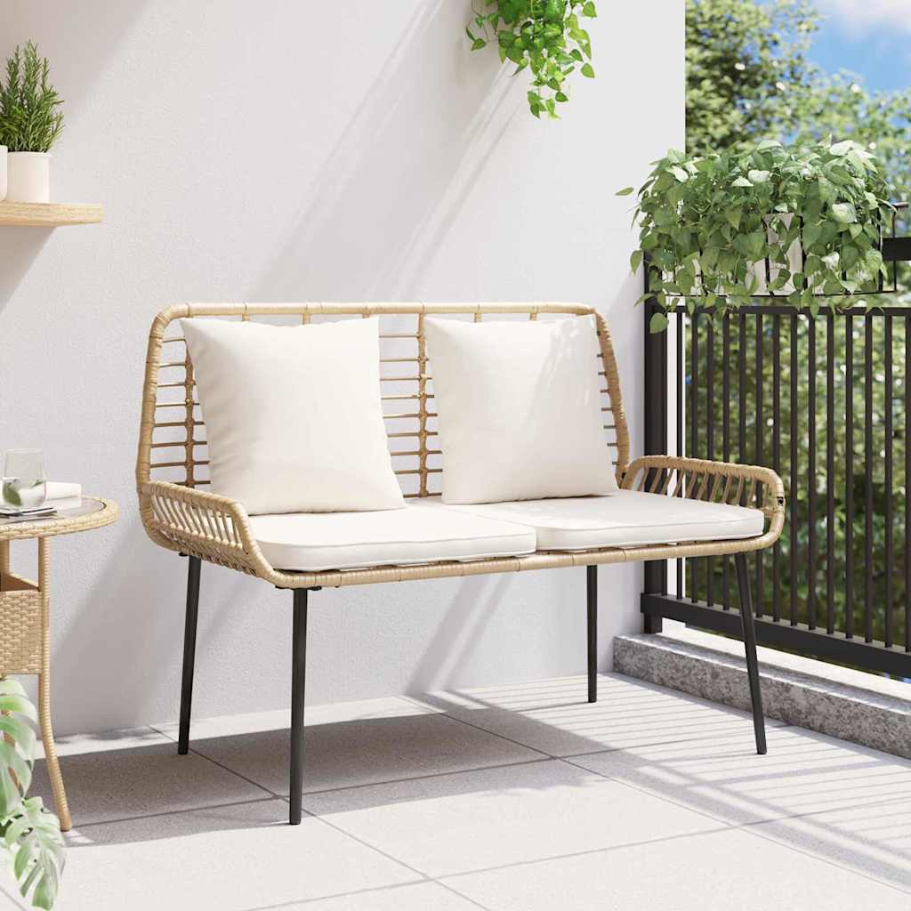 Tuinbank Zwart, Antraciet 109 x 63 x 83 cm Poly riet, staal