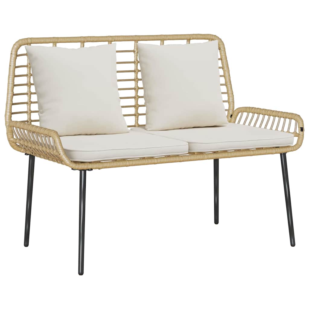 Tuinbank Zwart, Antraciet 109 x 63 x 83 cm Poly riet, staal