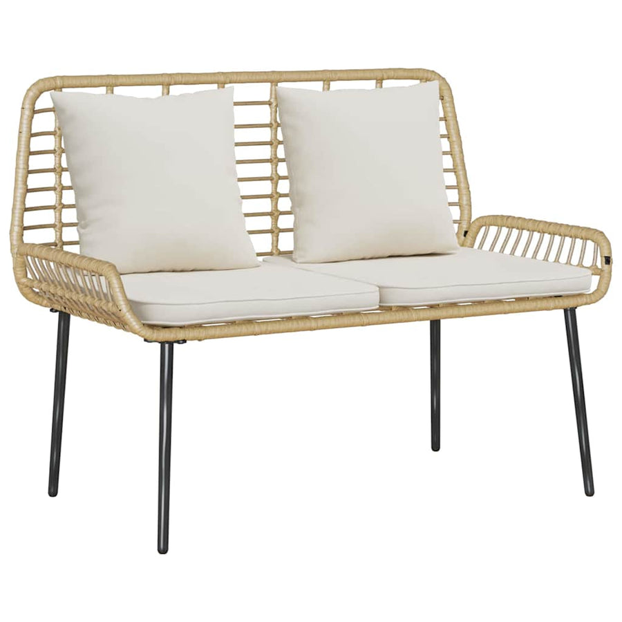 Tuinbank Zwart, Antraciet 109 x 63 x 83 cm Poly riet, staal