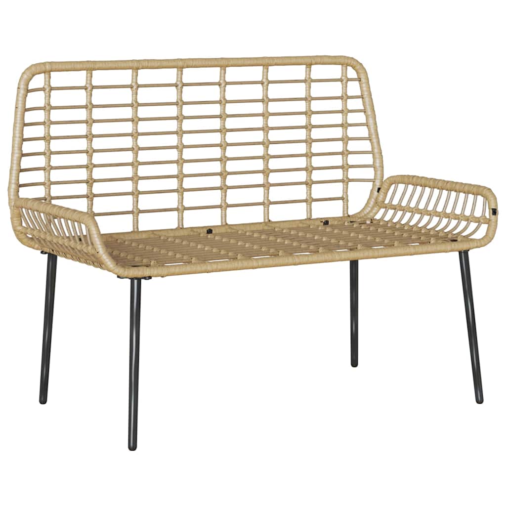 Tuinbank Zwart, Antraciet 109 x 63 x 83 cm Poly riet, staal