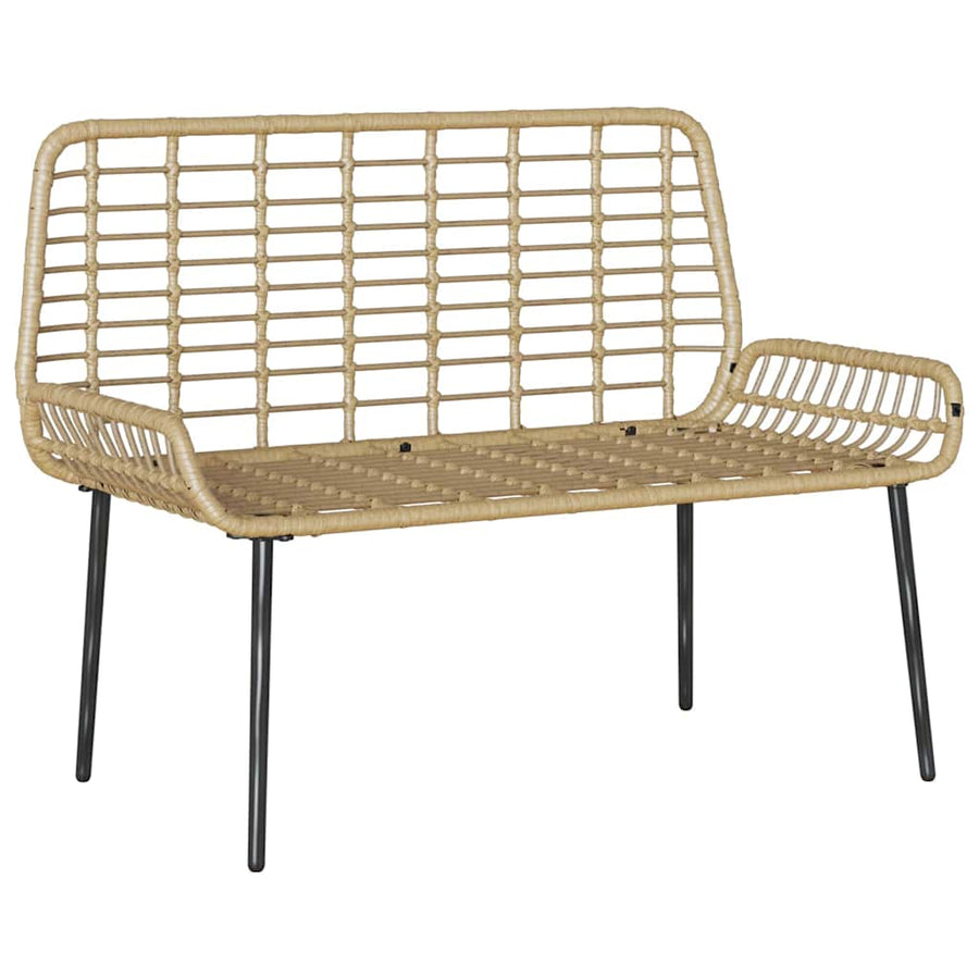 Tuinbank Zwart, Antraciet 109 x 63 x 83 cm Poly riet, staal