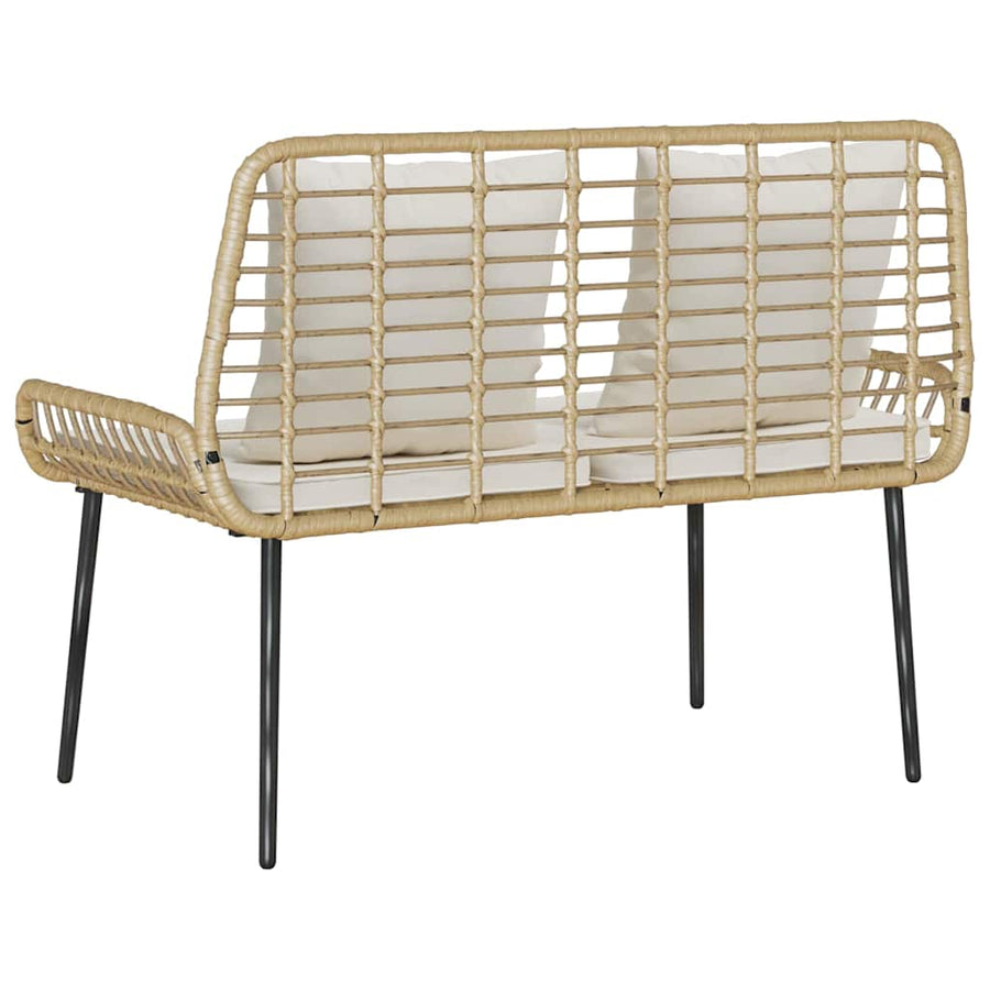 Tuinbank Zwart, Antraciet 109 x 63 x 83 cm Poly riet, staal