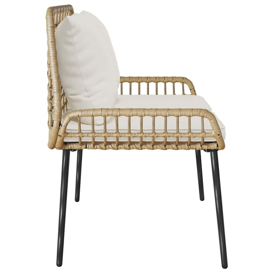 Tuinbank Zwart, Antraciet 109 x 63 x 83 cm Poly riet, staal