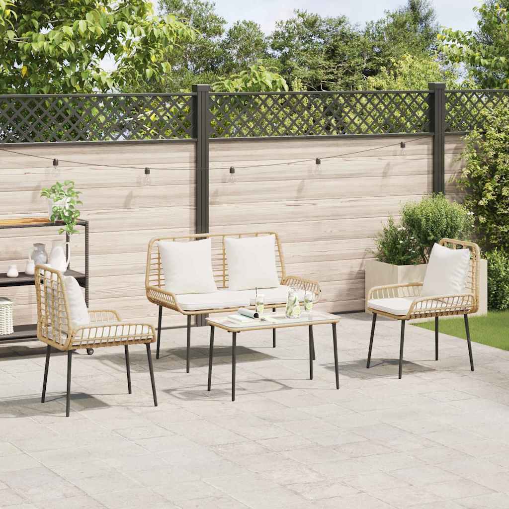 Tuin Eetset met kussen 3 pcs Zwart, Antraciet 109 x 63 x 83 cm