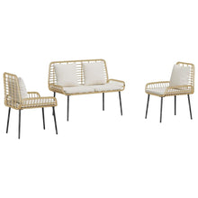Tuin Eetset met kussen 3 pcs Zwart, Antraciet 109 x 63 x 83 cm