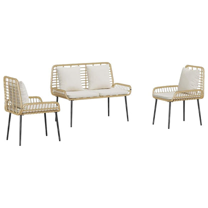 Tuin Eetset met kussen 3 pcs Zwart, Antraciet 109 x 63 x 83 cm
