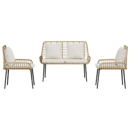 Tuin Eetset met kussen 3 pcs Zwart, Antraciet 109 x 63 x 83 cm