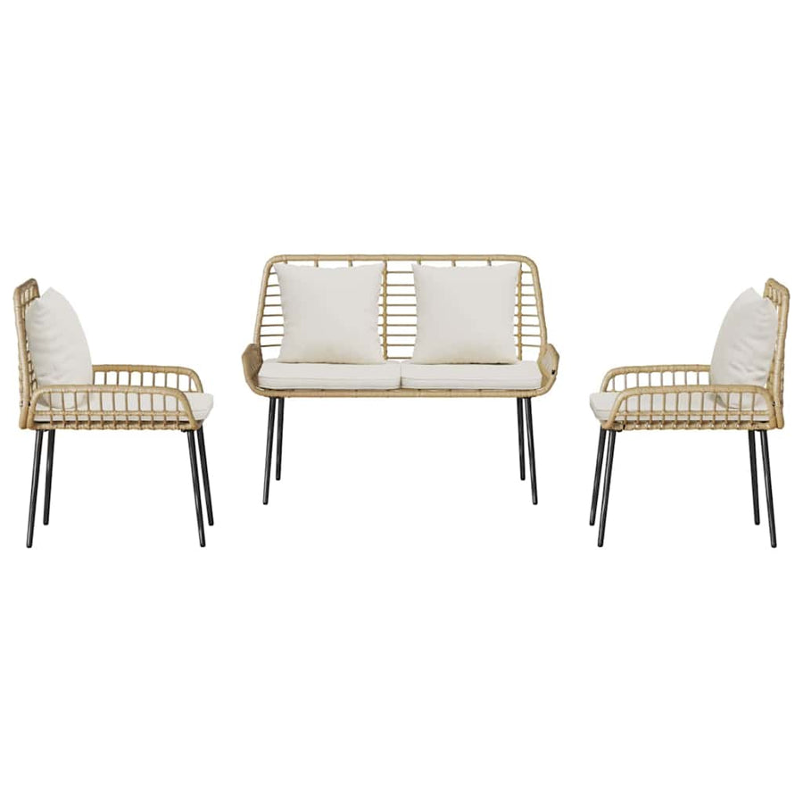 Tuin Eetset met kussen 3 pcs Zwart, Antraciet 109 x 63 x 83 cm