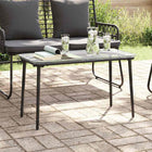 Tuintafel 80x40x45 cm poly rattan zwart