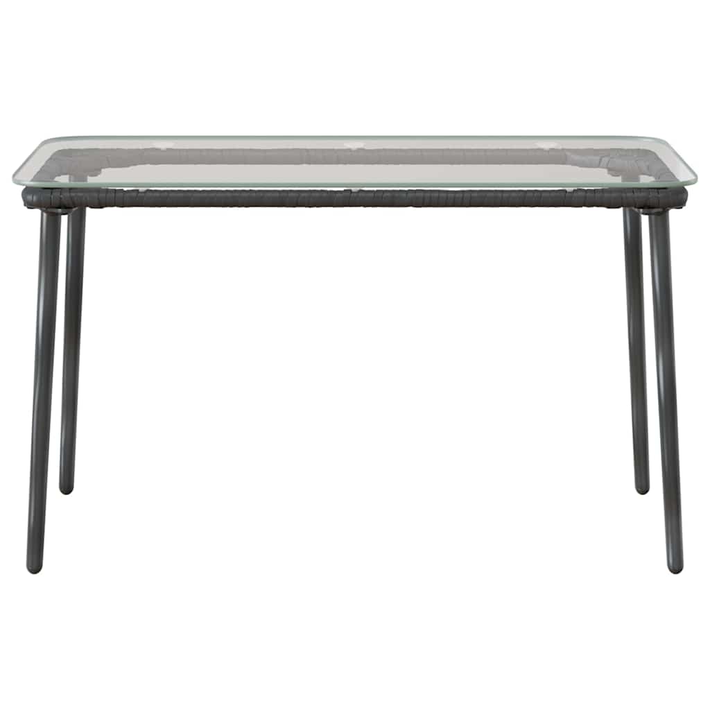 Tuinstafel Zwart 80 x 40 x 45 cm Poly riet