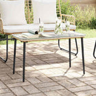 Tuintafel 80x40x45 cm poly rattan naturel