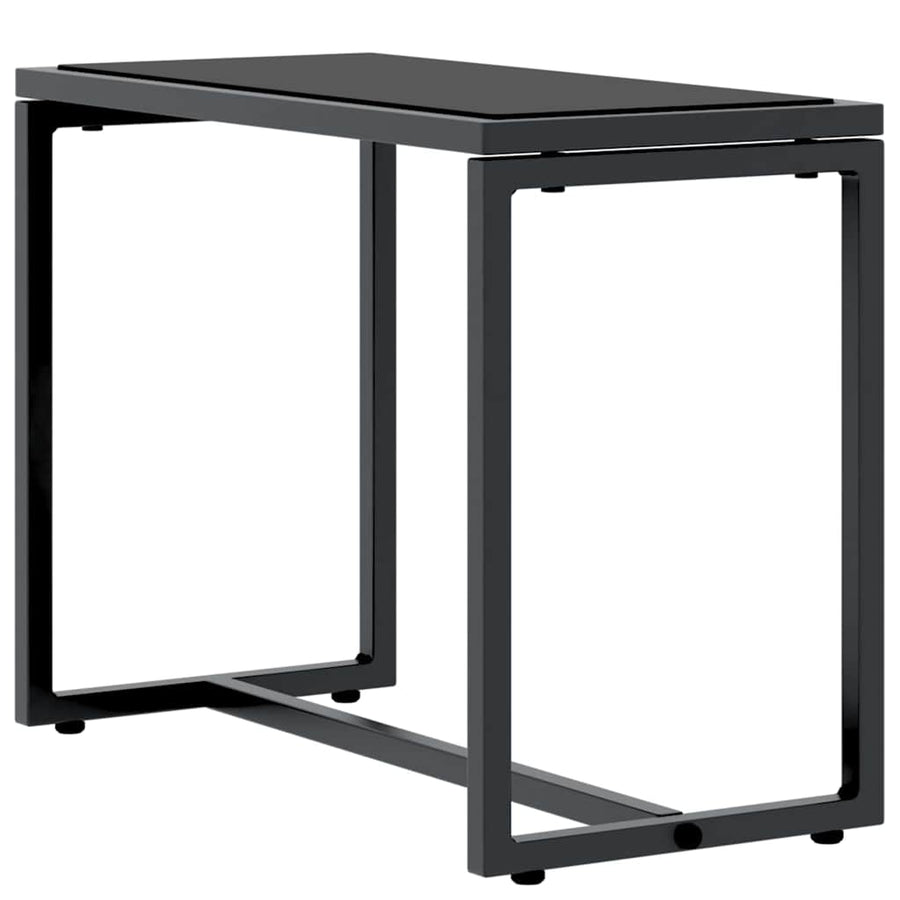 Zonnebedden 2-persoon 3 pcs Zwart en Anthraciet Staal
