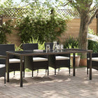 Tuintafel metaal 200x80x73 cm zwart