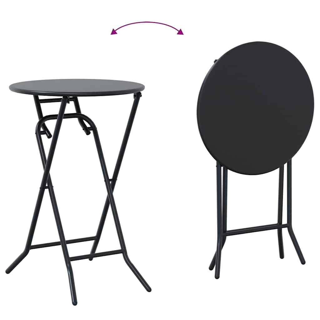 Tuin Bistro Set 3 pcs Antraciet Staal