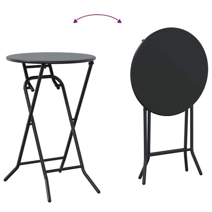 Tuin Bistro Set 3 pcs Antraciet Staal