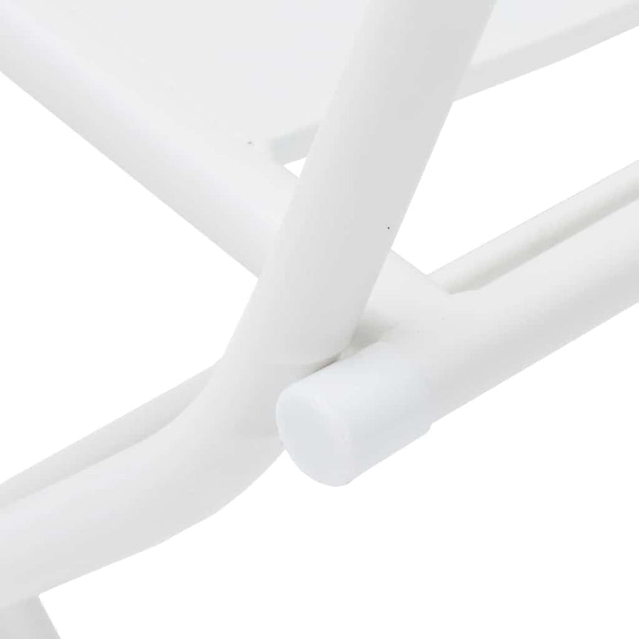 Tuin Bistro Set 3 pcs Wit Staal