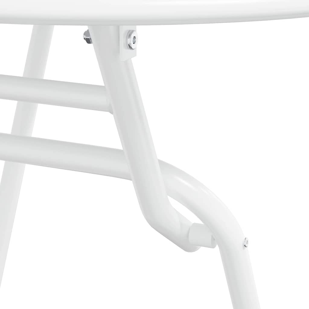Tuin Bistro Set 3 pcs Wit Staal