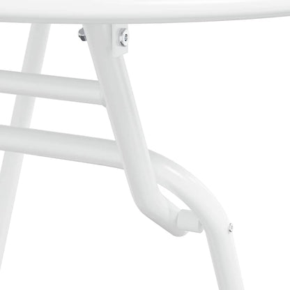 Tuin Bistro Set 3 pcs Wit Staal