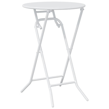 Tuin Bistro Set 3 pcs Wit Staal
