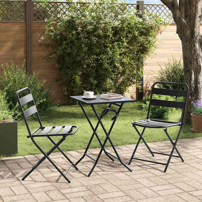 Tuin Bistro Set 3 pcs Antraciet Staal