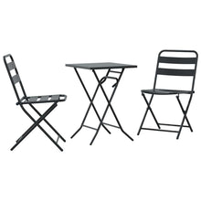 Tuin Bistro Set 3 pcs Antraciet Staal