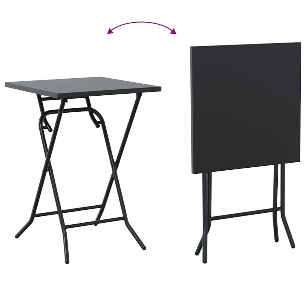 Tuin Bistro Set 3 pcs Antraciet Staal