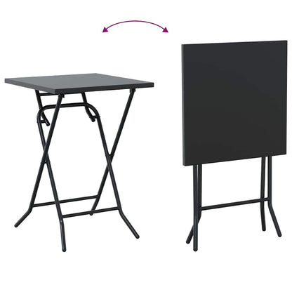 Tuin Bistro Set 3 pcs Antraciet Staal