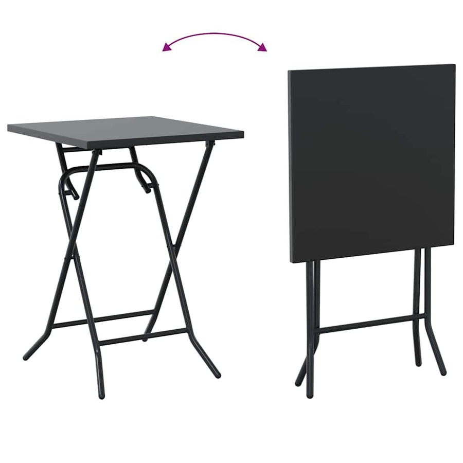 Tuin Bistro Set 3 pcs Antraciet Staal