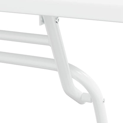 Tuin Bistro Set 3 pcs Wit Staal