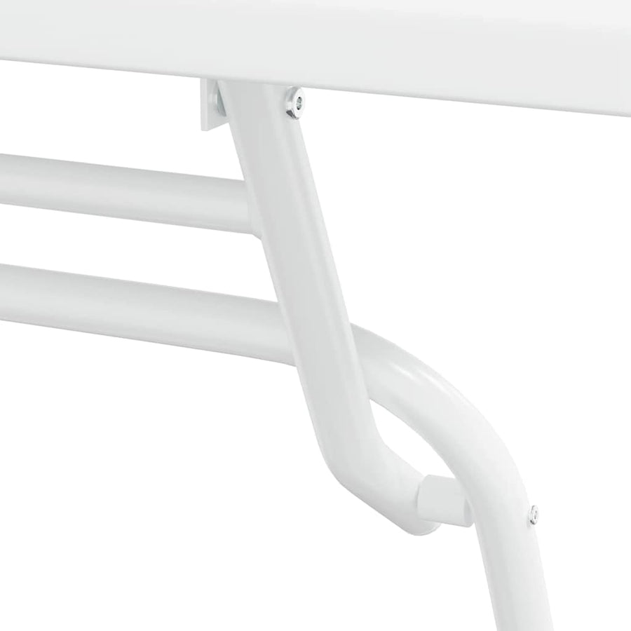 Tuin Bistro Set 3 pcs Wit Staal