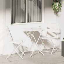 Tuin Bistro Set 3 pcs Wit Staal